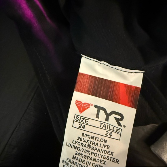 TYR Kids' One Piece Swimsuit in Pink and Black - Picture 6 of 7